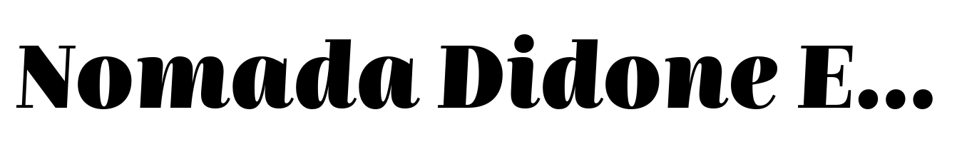Nomada Didone Extrablack Italic